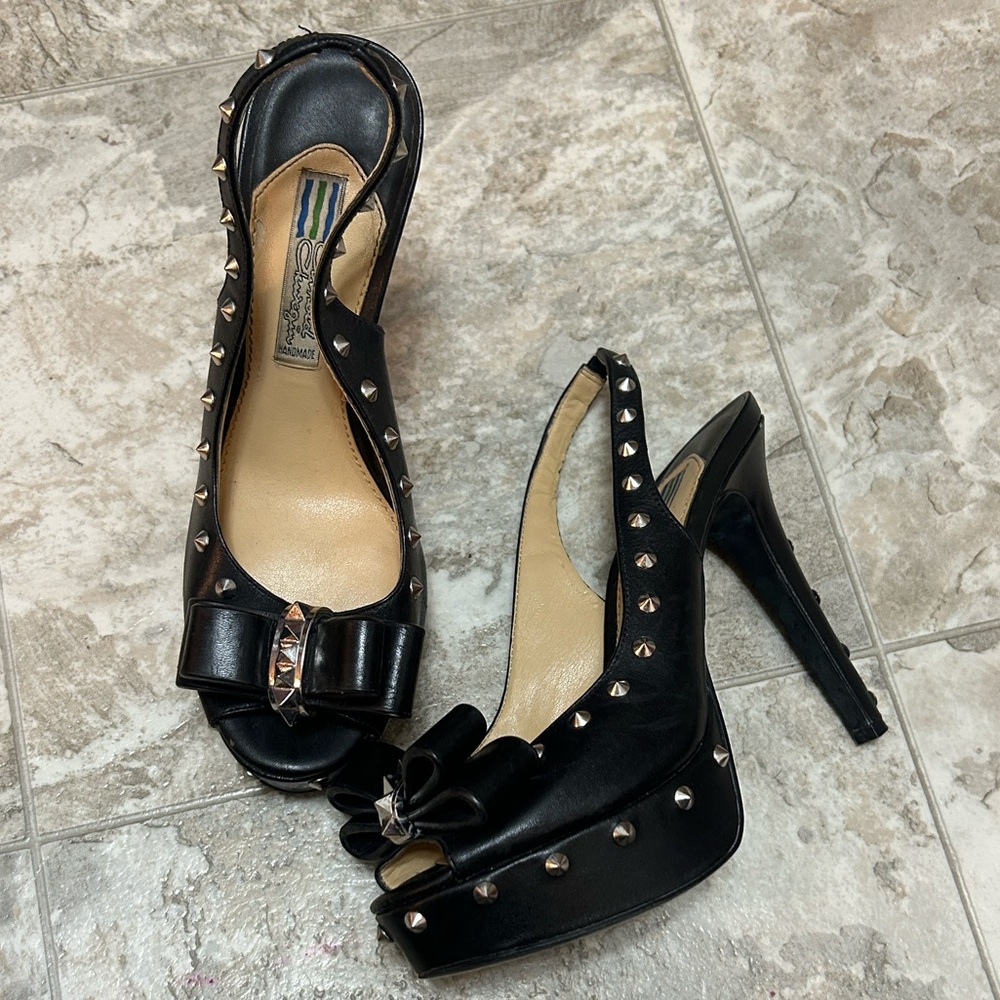 Arnold Churgin “AC-Spikey” Studded Platform Heels – Size 7B / 37